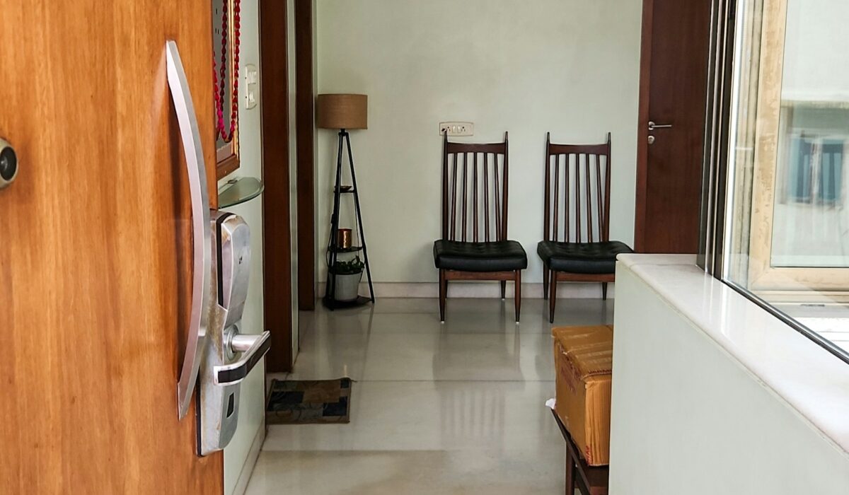 Detail kliky u interiérových dveří