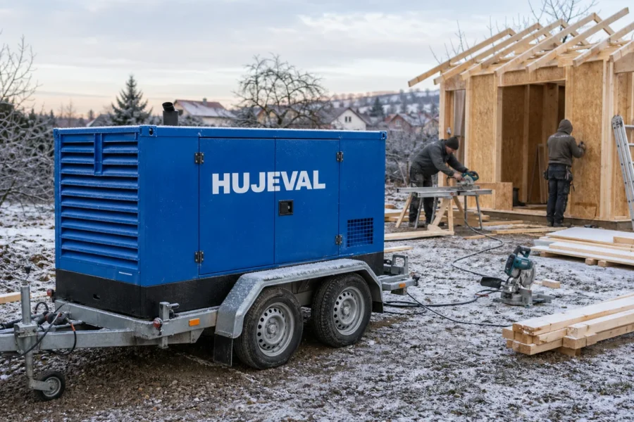 Zahradní domek v lednu: jak se to stavělo, když byl mráz a žádná zástrčka