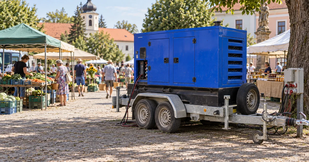 Farmářský trh na návsi: jak obec naplánuje proud pro dvě desítky stánků